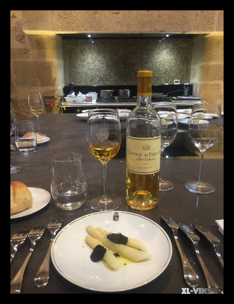 Asperges truffes et Chateau de Fargues 2013 au Château de Fargues