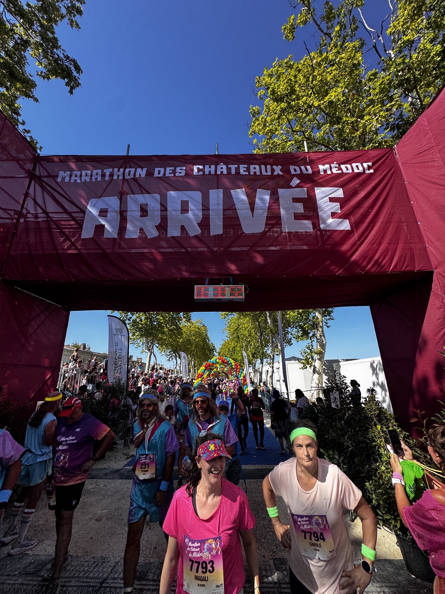 Arche d'arrivée du Marathon des Châteaux du Médoc à Pauillac